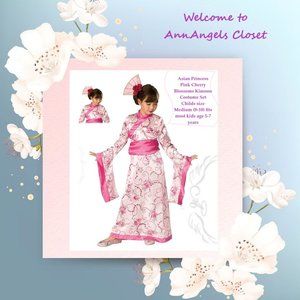 Kids Costume Asian Princess Cherry Blossom Kimono Costume Set NWT/NEW